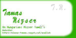 tamas mizser business card